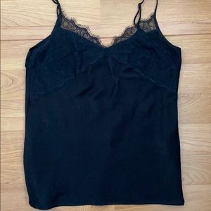 Primark Black Satin Lingerie-Style Camisole w/Lace